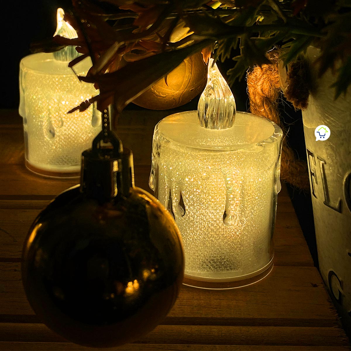 Velas Led Efecto Cristal
