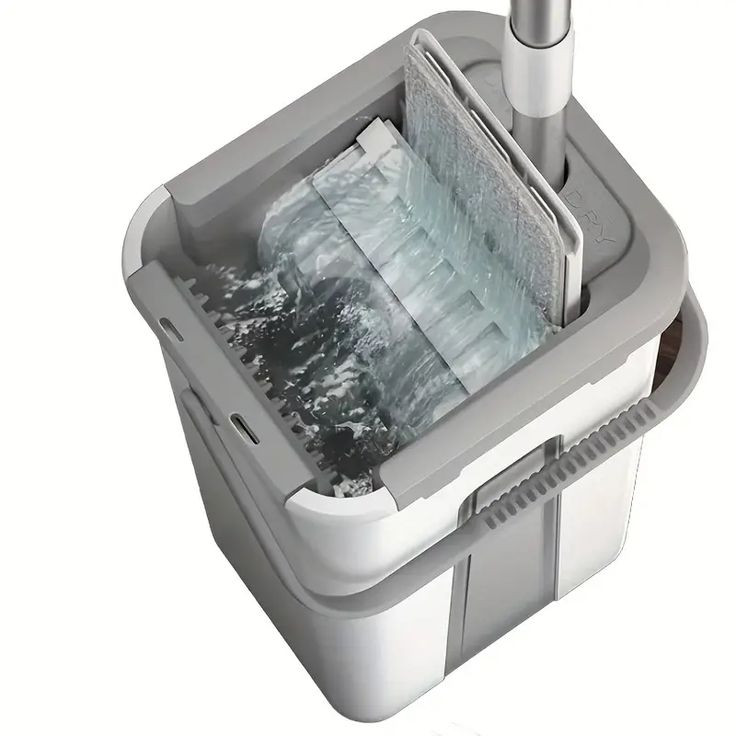 Sistema de Limpieza 360° con Trapero y Balde de Doble Compartimento